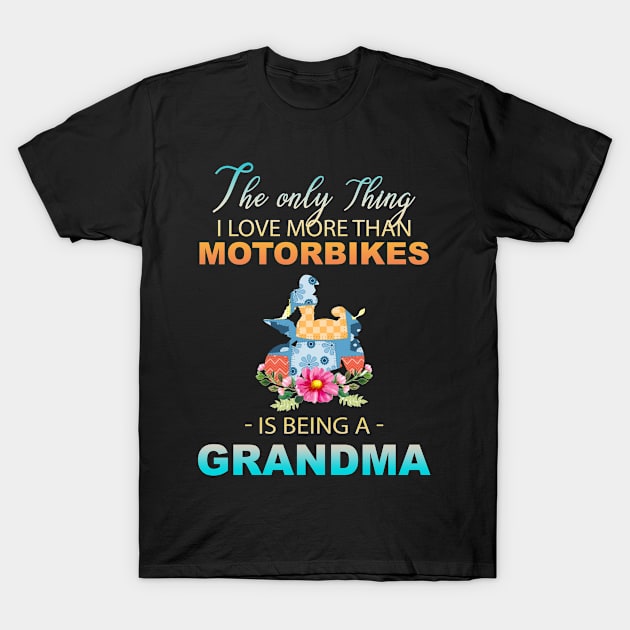 The Ony Thing I Love More Than Motorbikes Is Being A Grandma T-Shirt by Thai Quang